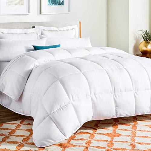 Linenspa All-Season Down Alternative Quilted Comforter -Plush Microfiber Fill – Machine Washable – Duvet Insert Or Stand-Alone Comforter